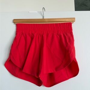 lululemon Tracker Shorts Red Carnation
